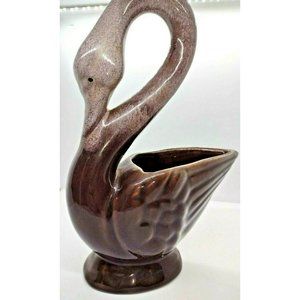 Large swan purple/mauve planter/vase bird 2 available